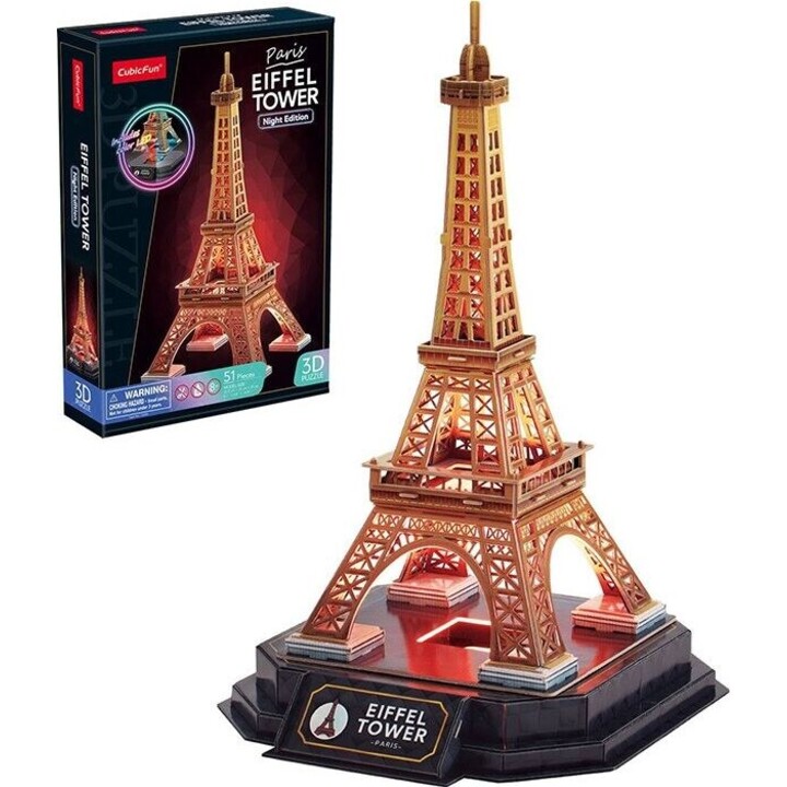 3D-LED-Puzzles mit Eiffelturm (Nachtausgabe)