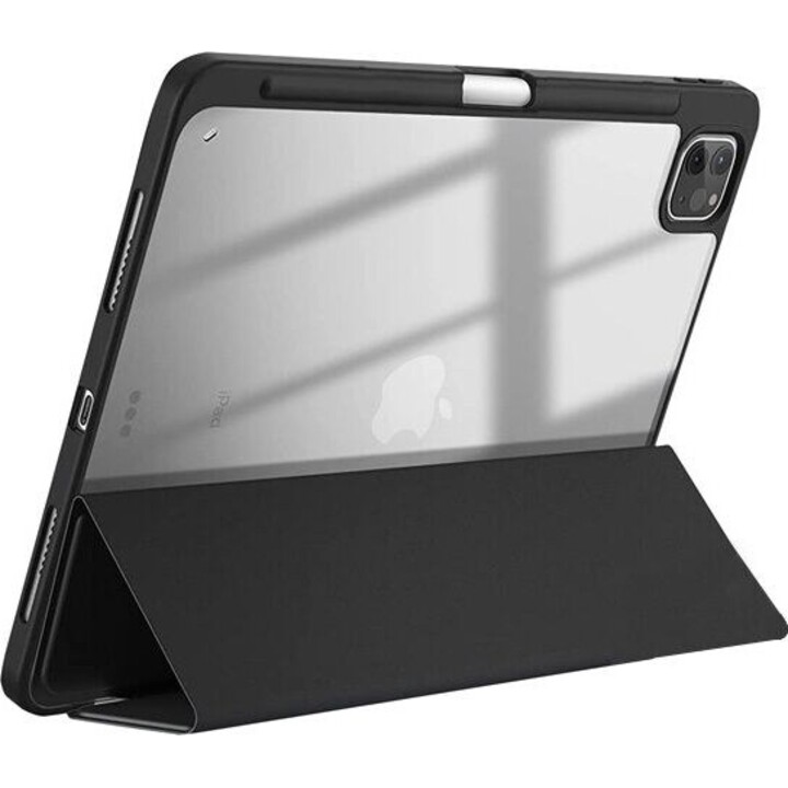 Capa PrimeFolio para iPad Pro 11 (2022-2021), iPad Air 11 M2 (2024) e iPad Air 10.9 (5ª-4ª geração) - Preto/Transparente