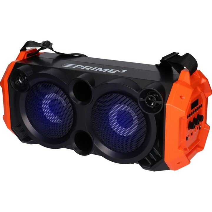 PRIME3 APS31 SLAM! sistema de áudio portátil Bluetooth karaoke preto e laranja