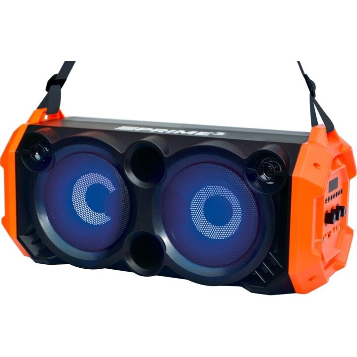 PRIME3 APS31 SLAM! portable Bluetooth karaoke speaker system black and orange