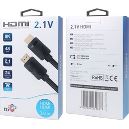 HDMI-Kabel v 2.1 Premium 3 m 8K Schwarz, speziell für Player