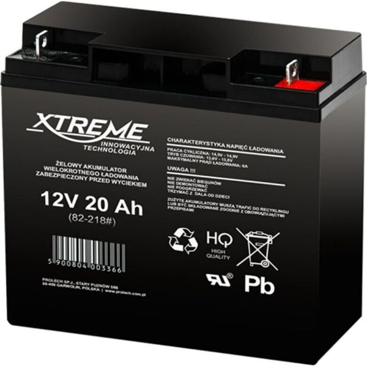 Blow Gel battery 12V 20Ah XTREME 82-218#