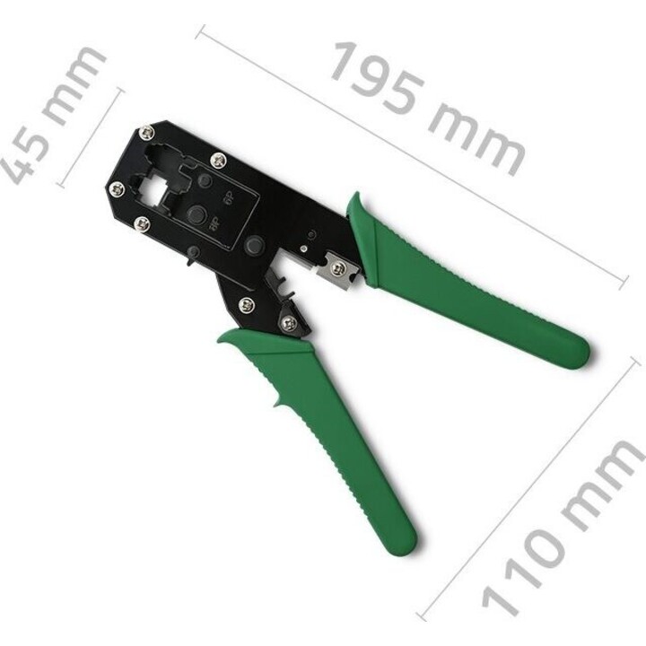Ferramenta de crimpagem modular para cortar e crimpar