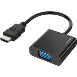 Hama Cavetto adattatore ingresso HDMI/ uscita VGA F + Jack 3.5 mm F, Full HD 1080P, nero