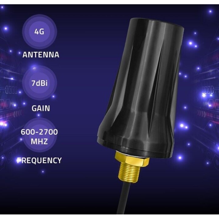 Antena dupla 4G LTE omnidirecional de 7dBi para uso externo.