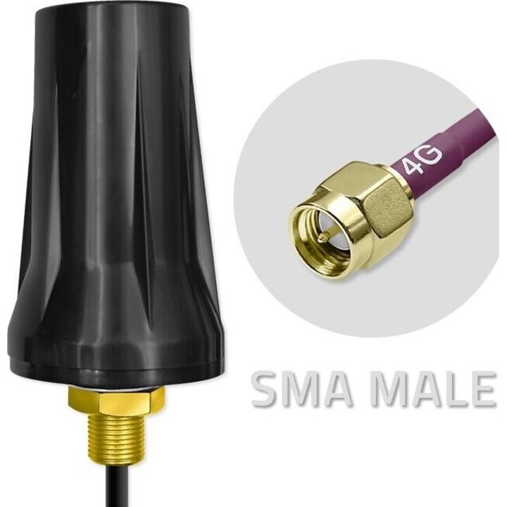 Antena dupla 4G LTE omnidirecional de 7dBi para uso externo.