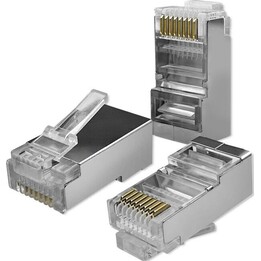 RJ45-Durchgangsstecker, CAT5e, FTP, 100 Stück