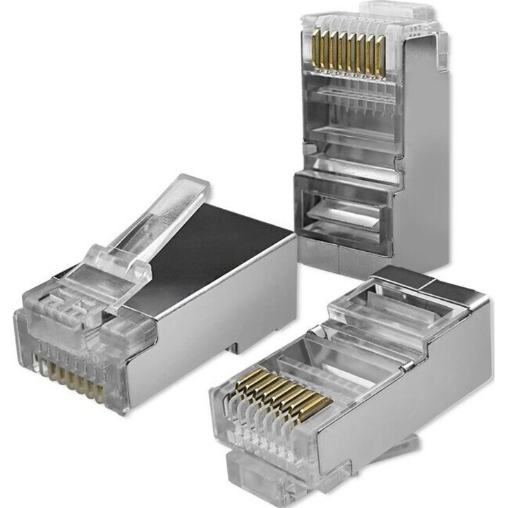 RJ45-Durchgangsstecker, CAT6, FTP, 100 Stück