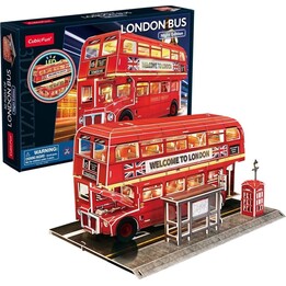 Cubic Fun L538H puzzle 3D autocarro de Londres LED vermelho