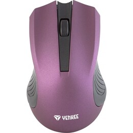 Mouse óptico simétrico sem fio de 2,4 GHz, 3 botões, roxo