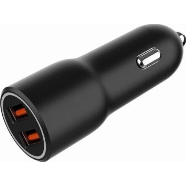 Caricabatterie da auto 2xUSB-A QC3.0 36W nero