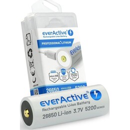 Batteria ricaricabile 26650 3.7V agli ioni di litio 5200 mAh micro USB