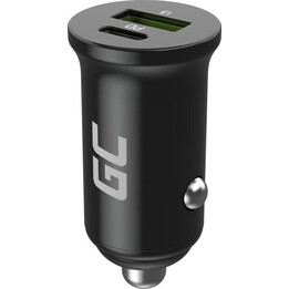Carregador veicular PowerRide Nano38 38W 6A 1xUSB-C, 1xUSB-A