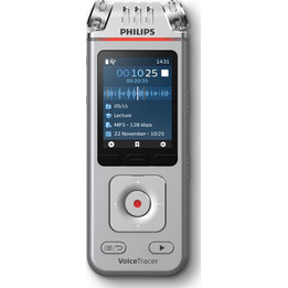 Philips DVT4115 Digital Voice Tracer Flash card Chrome, Silver