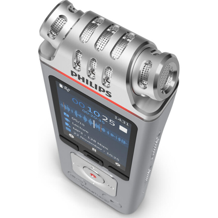 Philips DVT4115 Digital Voice Tracer Flash card Chrome, Silver