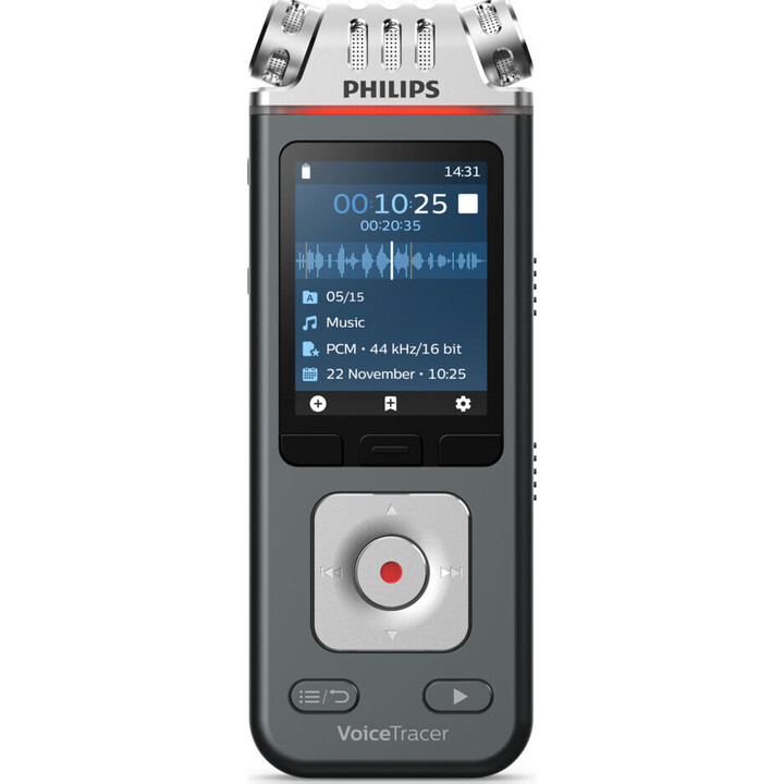 DVT6115 Diktiergerät, 8 GB Speicher, USB, microSDHC 32 GB, 3 Hi-Fi-Mikrofone