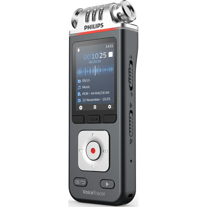 DVT6115 Diktiergerät, 8 GB Speicher, USB, microSDHC 32 GB, 3 Hi-Fi-Mikrofone