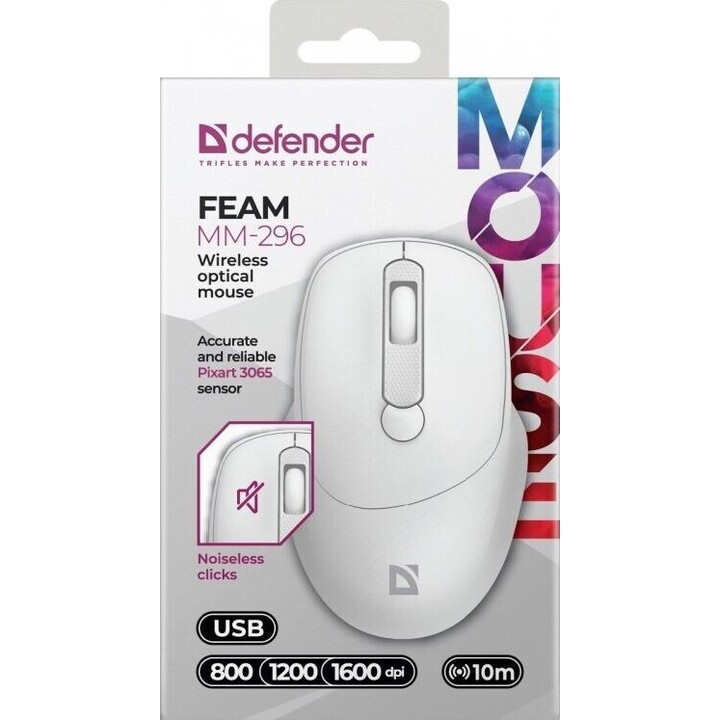 SOURIS SILENCIEUSE SILENT C LICK FEAM WHITE