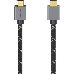 Hama 00200504 cabo HDMI Ultra High Speed 2 m preto cinzento