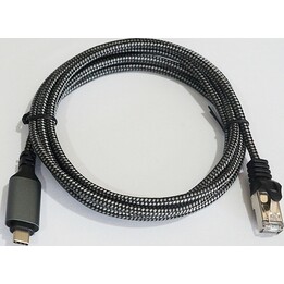 Cable RJ-45 - USB C de 3 m, cat.6, 1 Gbit/s