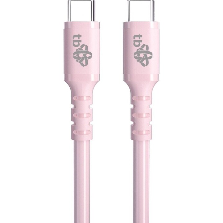 Cable USB C - USB C de 60 W, 1 m, color rosa