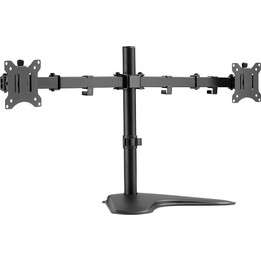 Supporto per doppio monitor, da 17 a 32 pollici, in acciaio