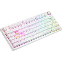 Teclado mecánico inalámbrico PHENIX WHITE Gateron Yellow, ABS