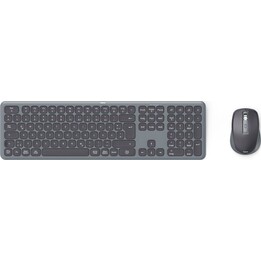 Conjunto de teclado y ratón multidispositivo negro y gris