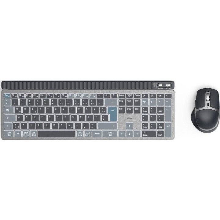 Set composto da tastiera e mouse multi-dispositivo, colore nero