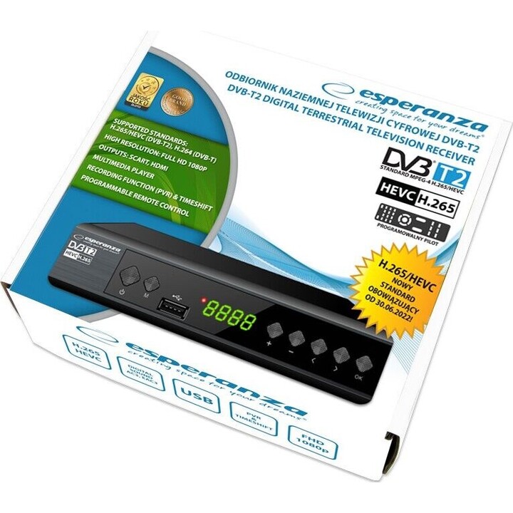 DVB-T2 H.265/HEVC Digital Tuner/Decoder