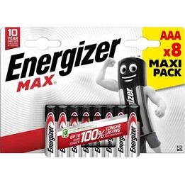 PILAS ALCALINAS LR03 / AAA, BLÍSTER DE 8 UNIDADES.