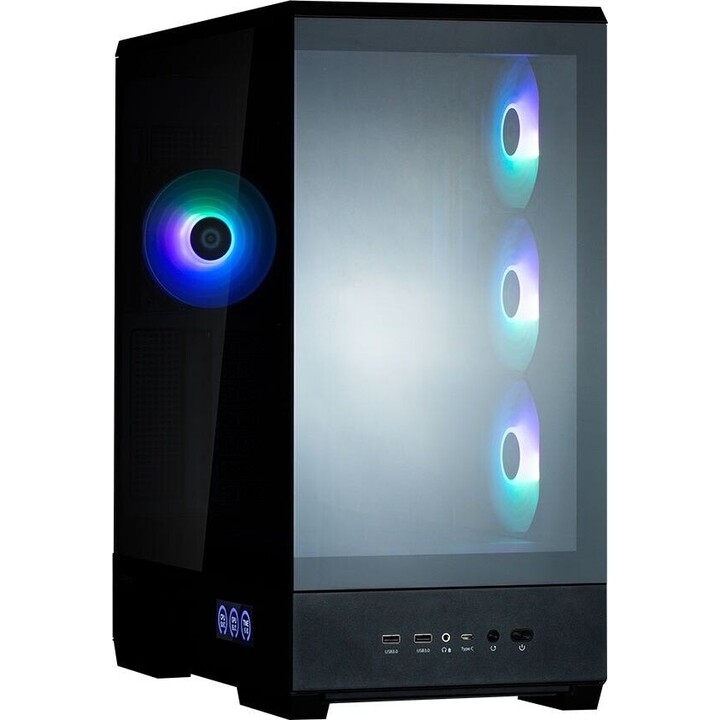 Case per PC P50 DS Mid-Tower con 4 ventole ARGB, colore nero.