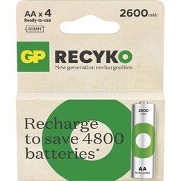 Batterie R6/AA NI-MH 2 600mAh blister da 4 pezzi.