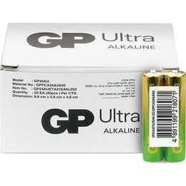 PILES ALCALINES LR03 /AAA GP ULTRA 40PCS.
