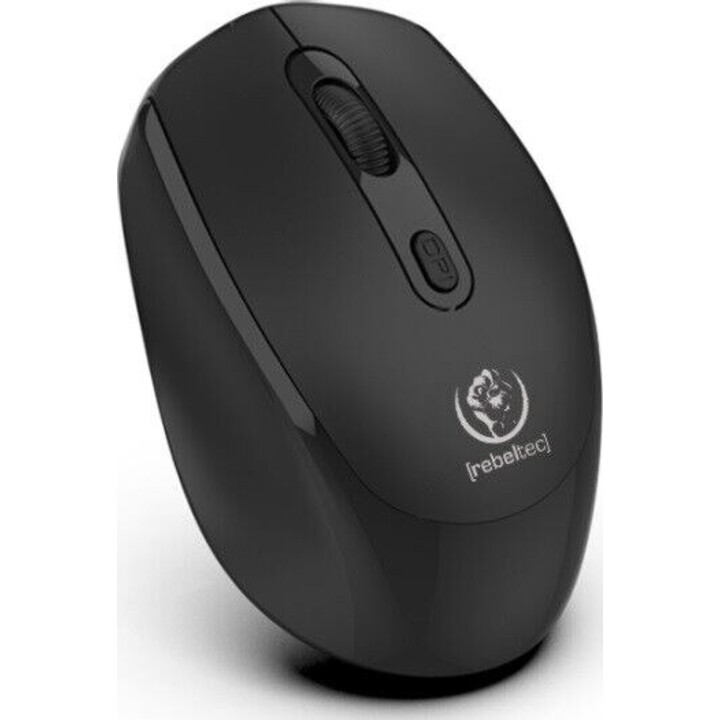 Rebeltec Nebula ratón óptico inalámbrico negro