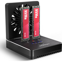 Refrigerador ADSA-M2C22 USB-C 2xNVMe /SATA M.2 de 20 Gbps