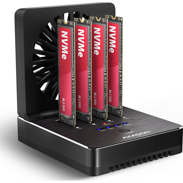 ADSA-M2C44 USB-C 4xNVMe M.2 40Gbps Kühler