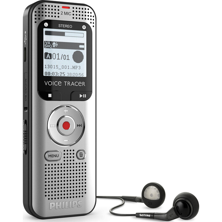 Philips Voice Tracer DVT2015 dictaphone Internal memory & flash card Silver