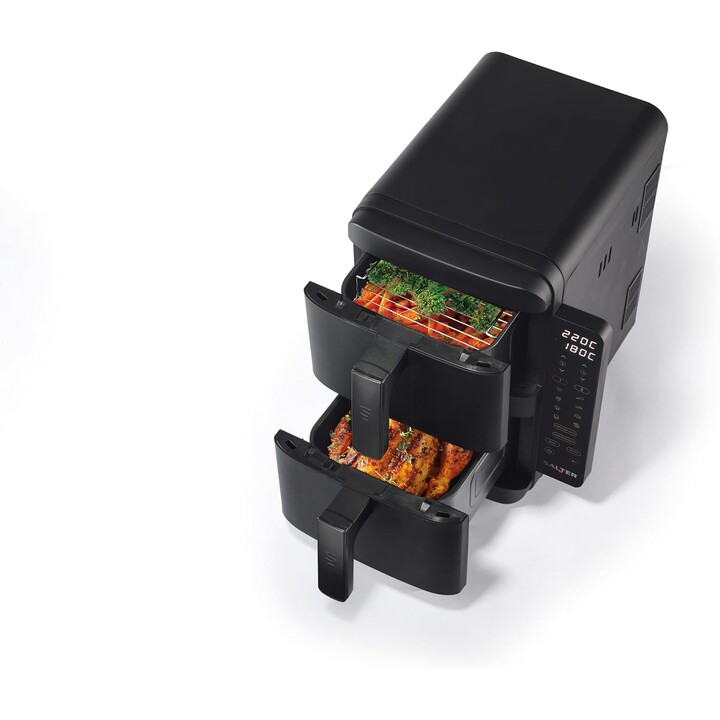 Salter VertiCook Heißluftfritteuse, 9 l, mit zwei vertikalen Körben, digital