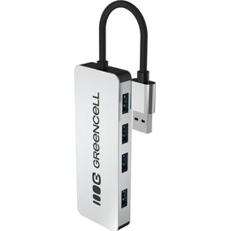 Greencell HUB-GC-A4A concentrador USB-A 4x USB-A 3.0 plata