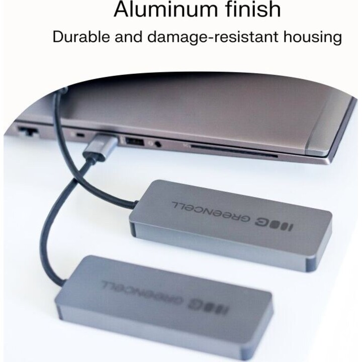 Greencell HUB-GC-A4A concentrador USB-A 4x USB-A 3.0 plata