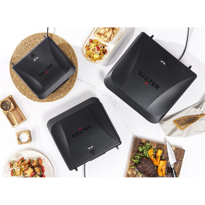 Elektrischer Kontaktgrill Salter ActiGrill Everyday EK6236VDE mit einstellbarer Temperatur und Antihaft-Grillplatten