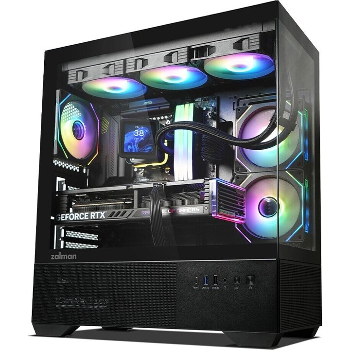 Case per PC CHRONIX V2 Mid Tower con 3 ventole ARGB nere