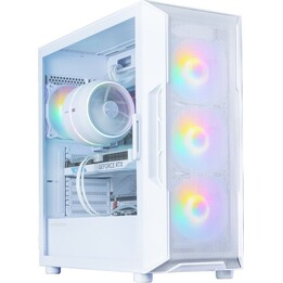 Boîtier PC i3 NEO V2 Moyen Tour, 4 ventilateurs RGB blancs