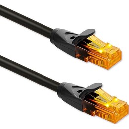 Câble de brassage UTP Cat6 2xRJ45 25m noir