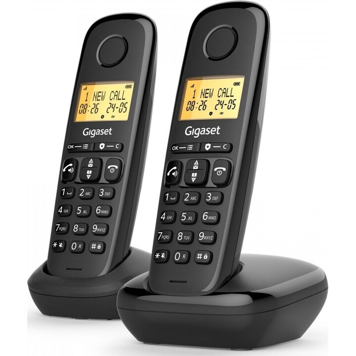 GIGASET Basic 100 DUO telefono cordless nero
