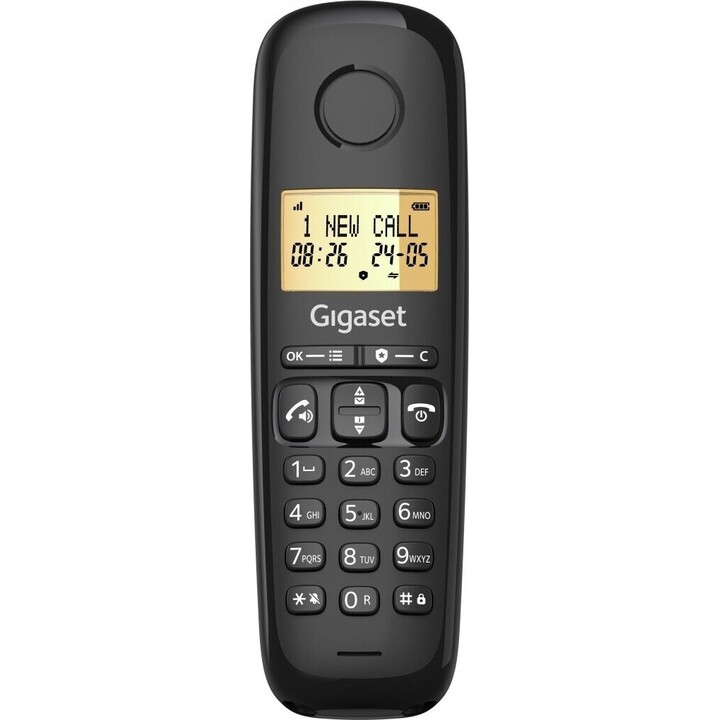 GIGASET Basic 100 DUO schnurloses Telefon schwarz