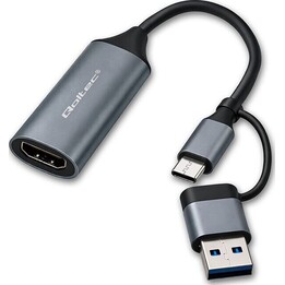 USB-C-, USB-A-, HDMI-4K-30Hz-Aluminiumadapter