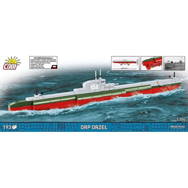Cobi Factory SA ORP Orzeł sottomarino grigio