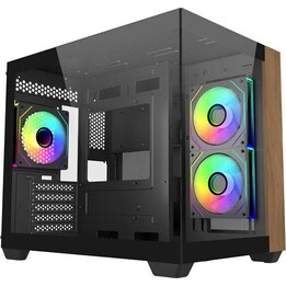 Elite 481 Gehäuse aus Holz mit 270° nahtlosem Glas (mATX)